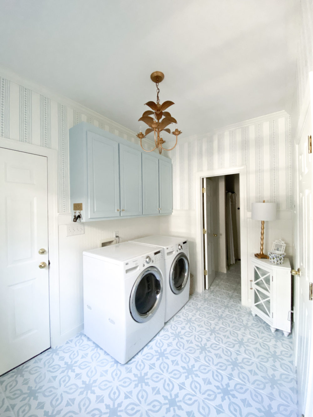 Laundry Room Makeover + How I Painted Our Tile Floor – Pop of Pippi